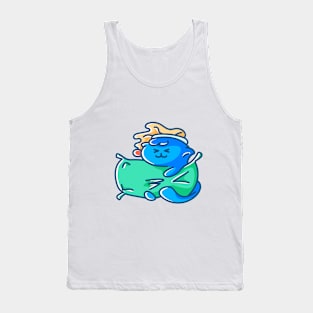 Sleepy kitty Tank Top